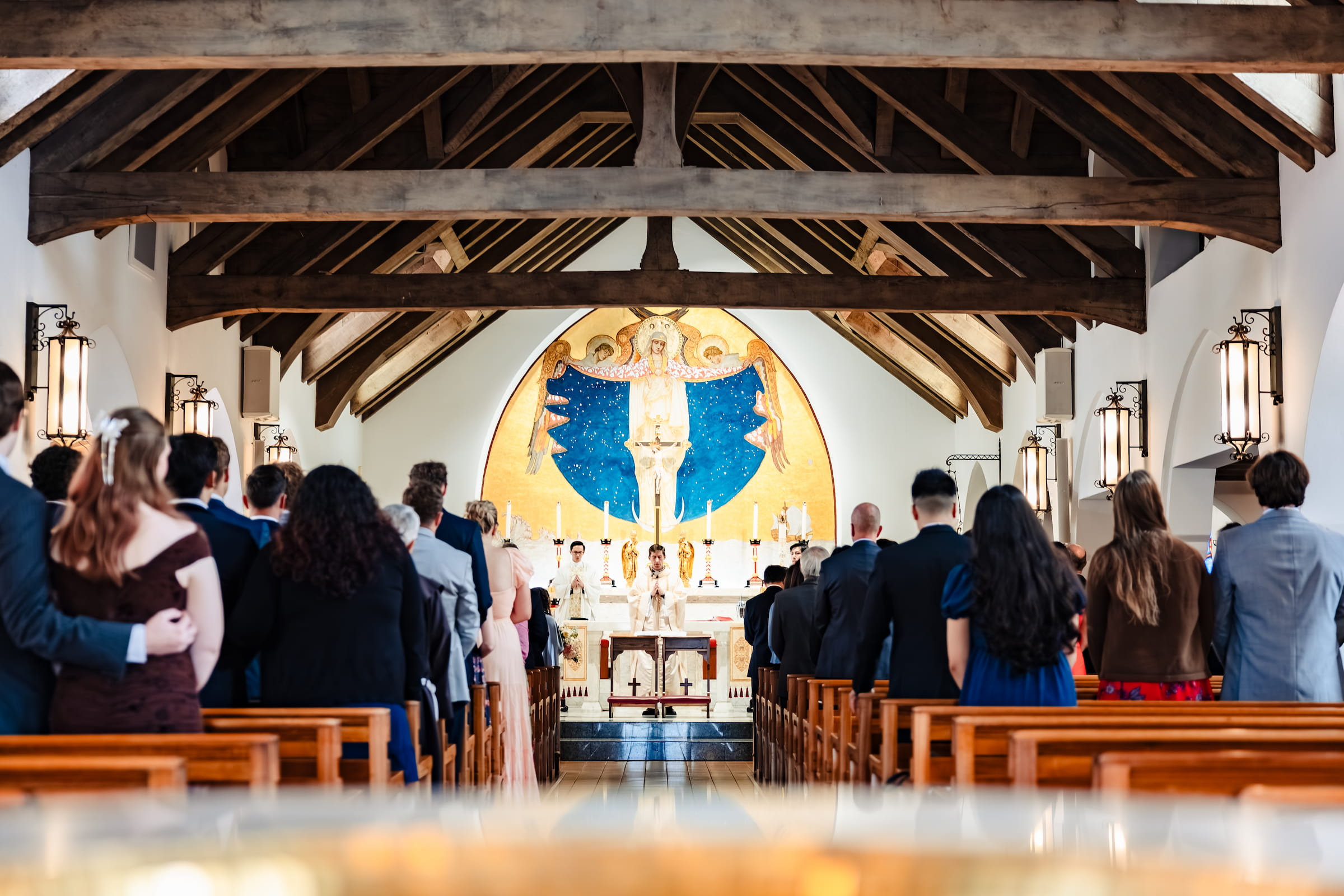 The nuptial Mass at St Mary's Star of the Sea Catholic Church, La Jolla
