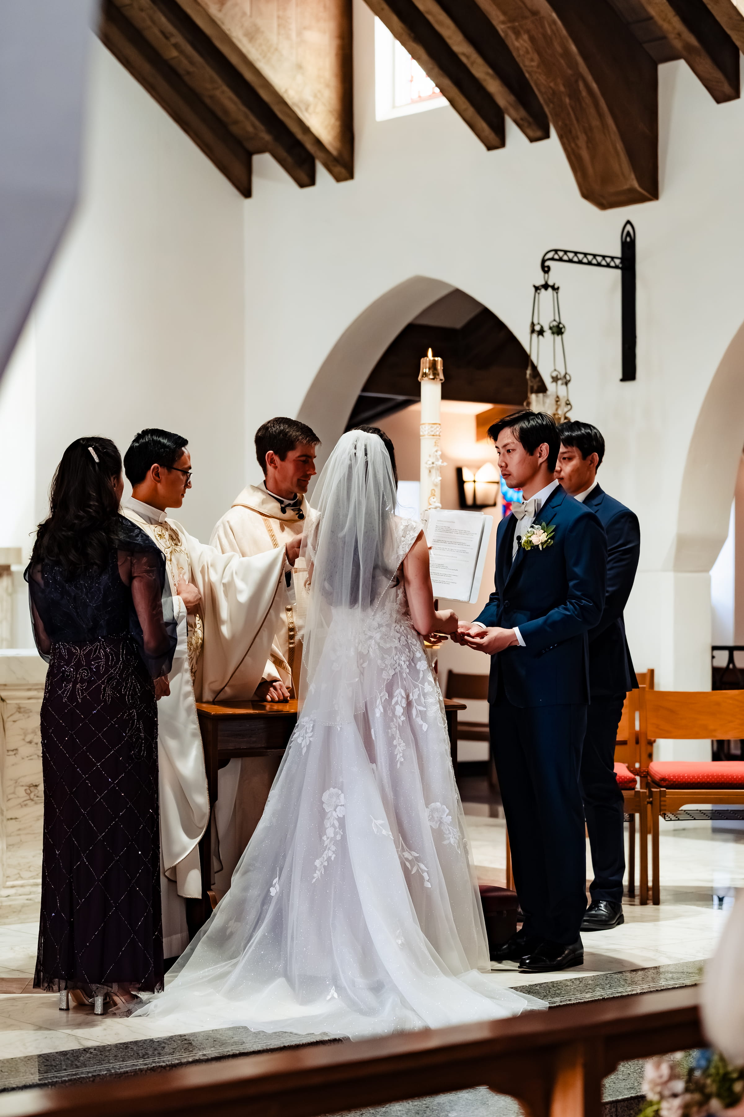 The exchange of rings during the nuptial Mass