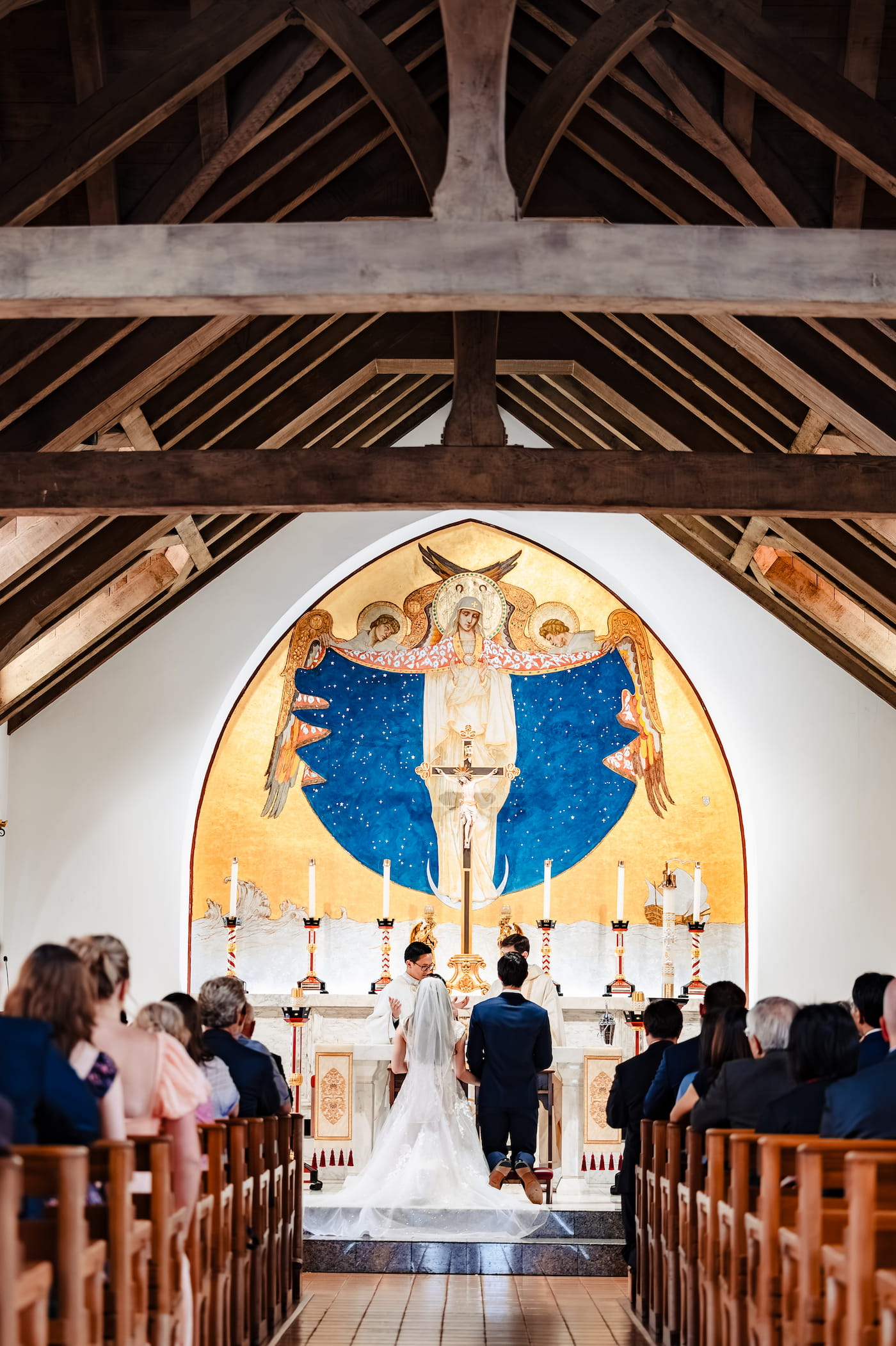 The nuptial blessing at St Mary's Star of the Sea