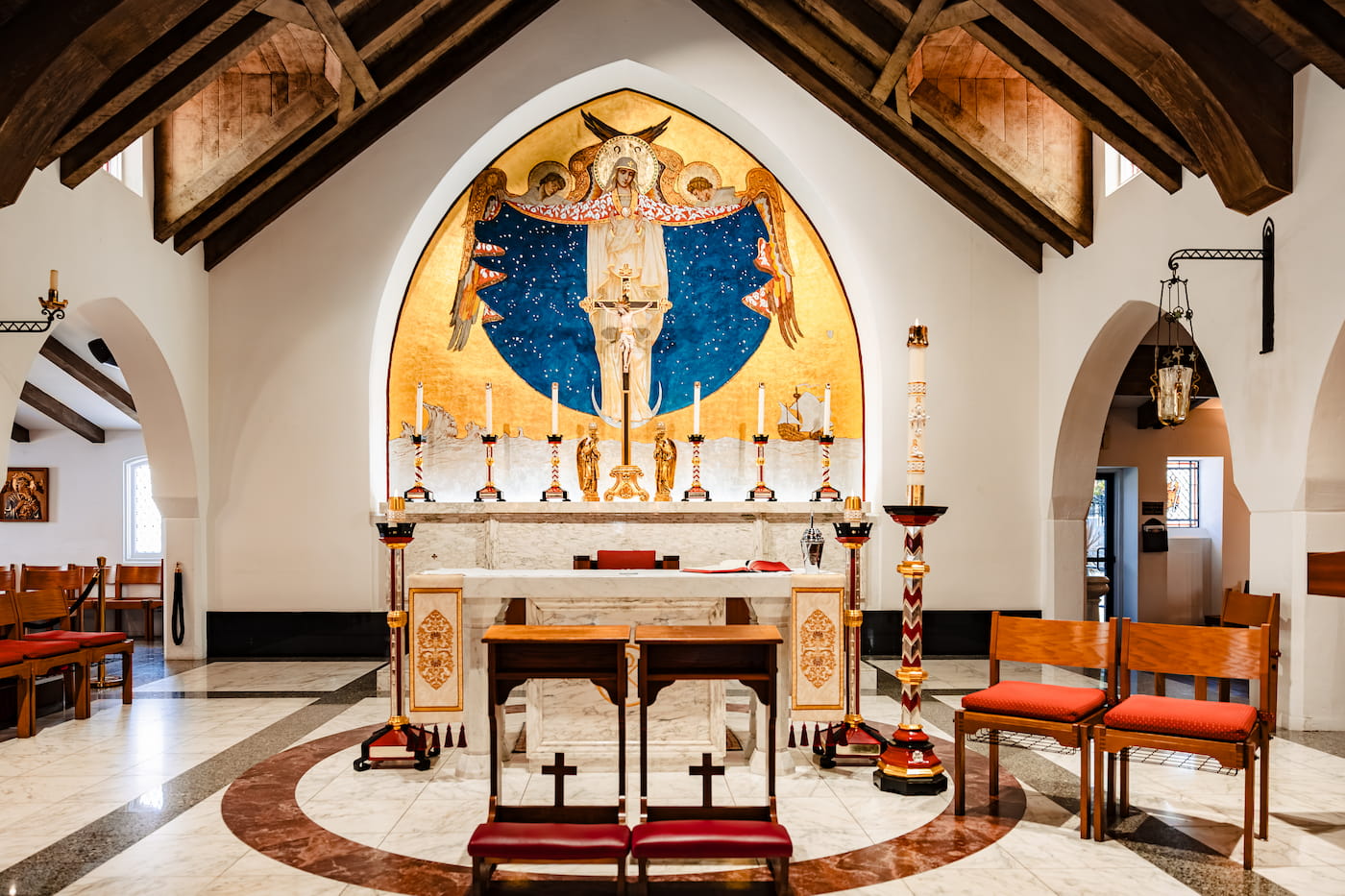 The altar at St Mary's Star of the Sea Catholic Church