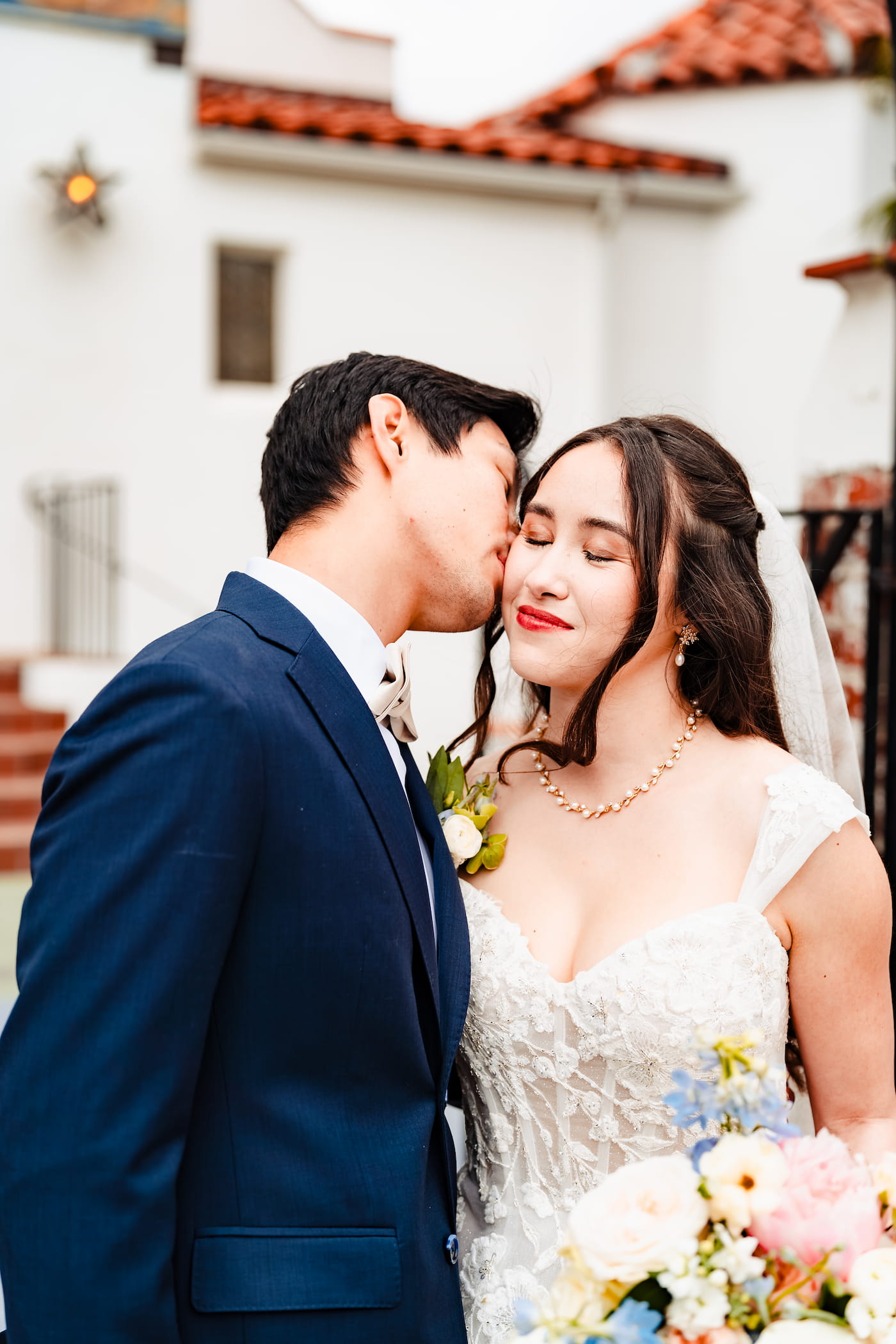 Wedding portrait at St Mary's Star of the Sea, La Jolla