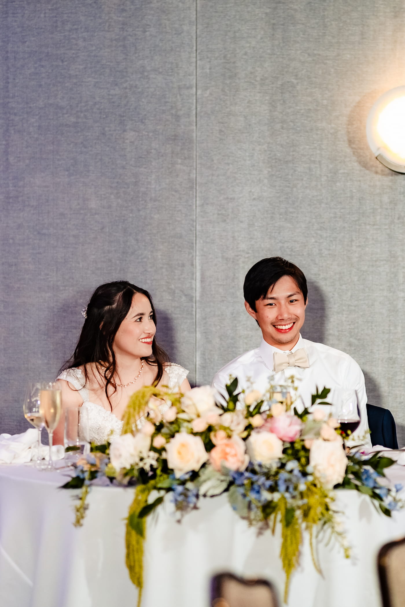 Toasts during the wedding reception