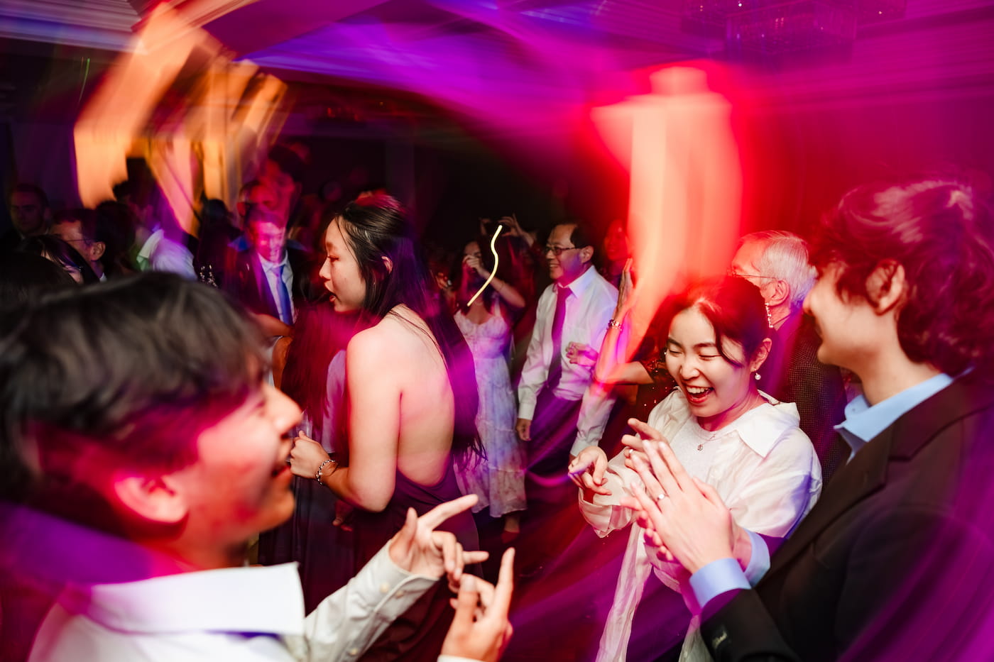 Evening celebration at the La Jolla wedding