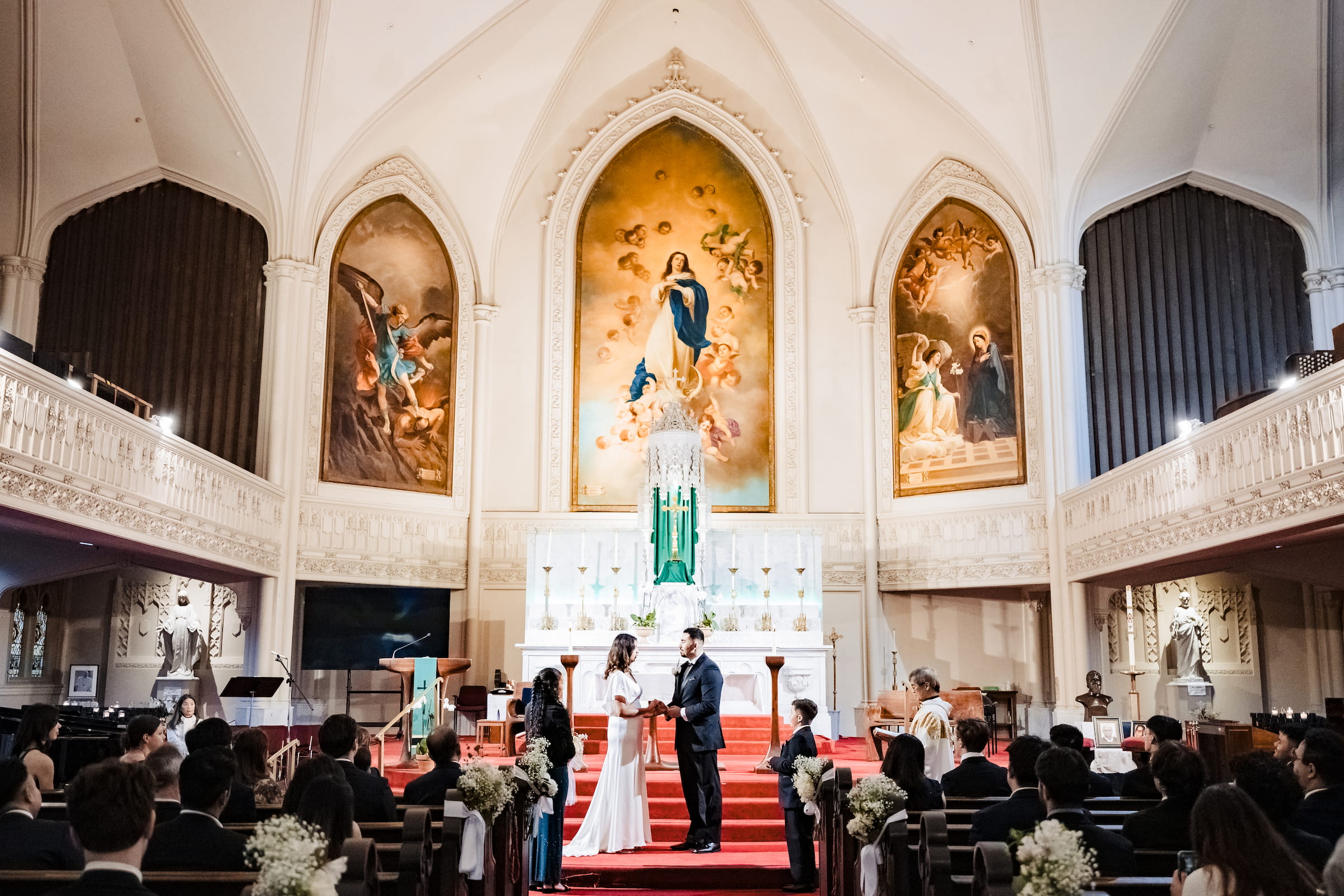 Luis and Amy's Catholic wedding at Old St. Mary's Cathedral, San Francisco