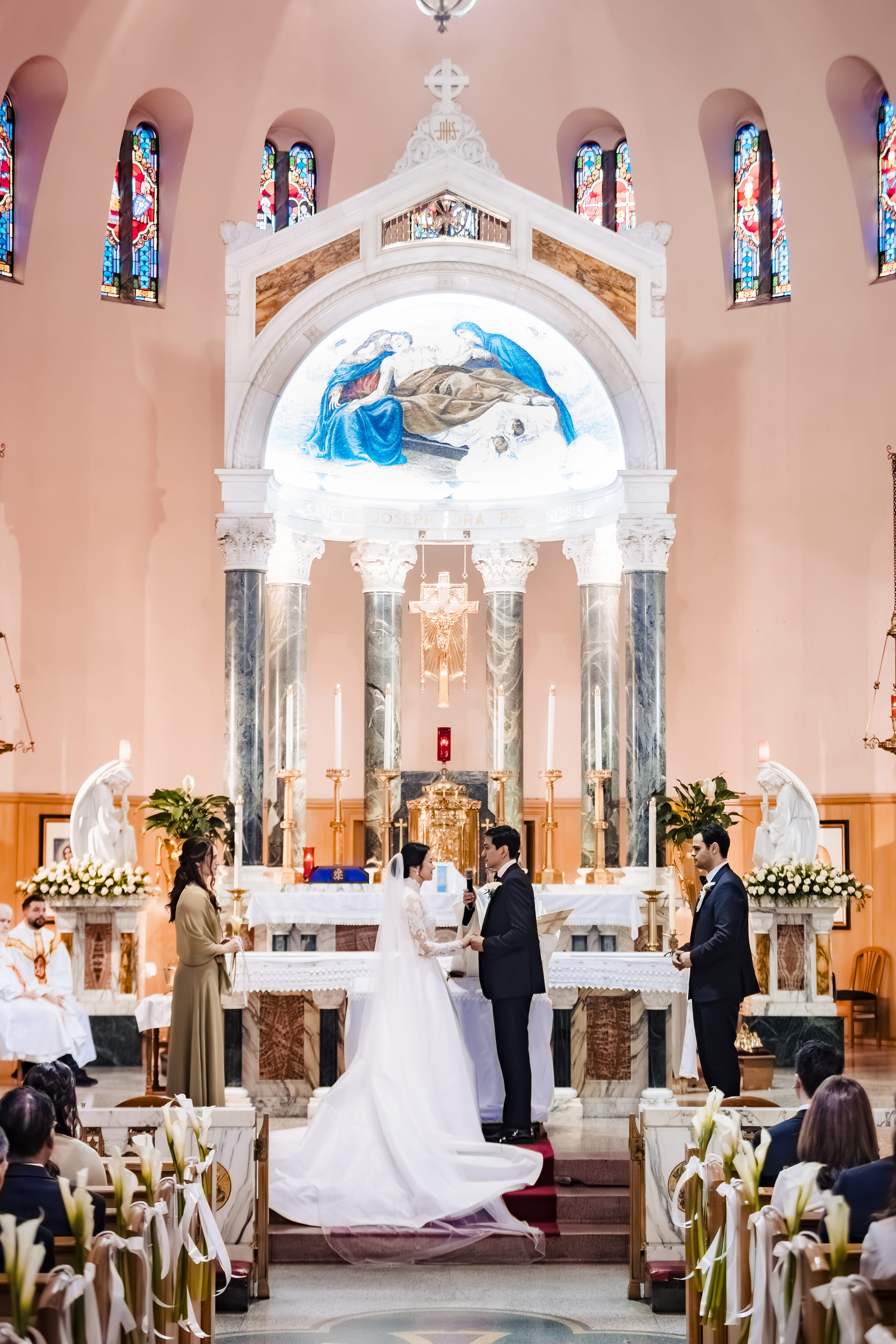 Ben and Vivian during their nuptial Mass
