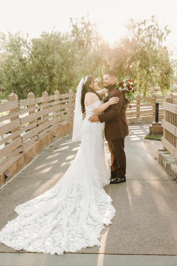 Newly Weds Portraits at Heritage Park in Cerritos California