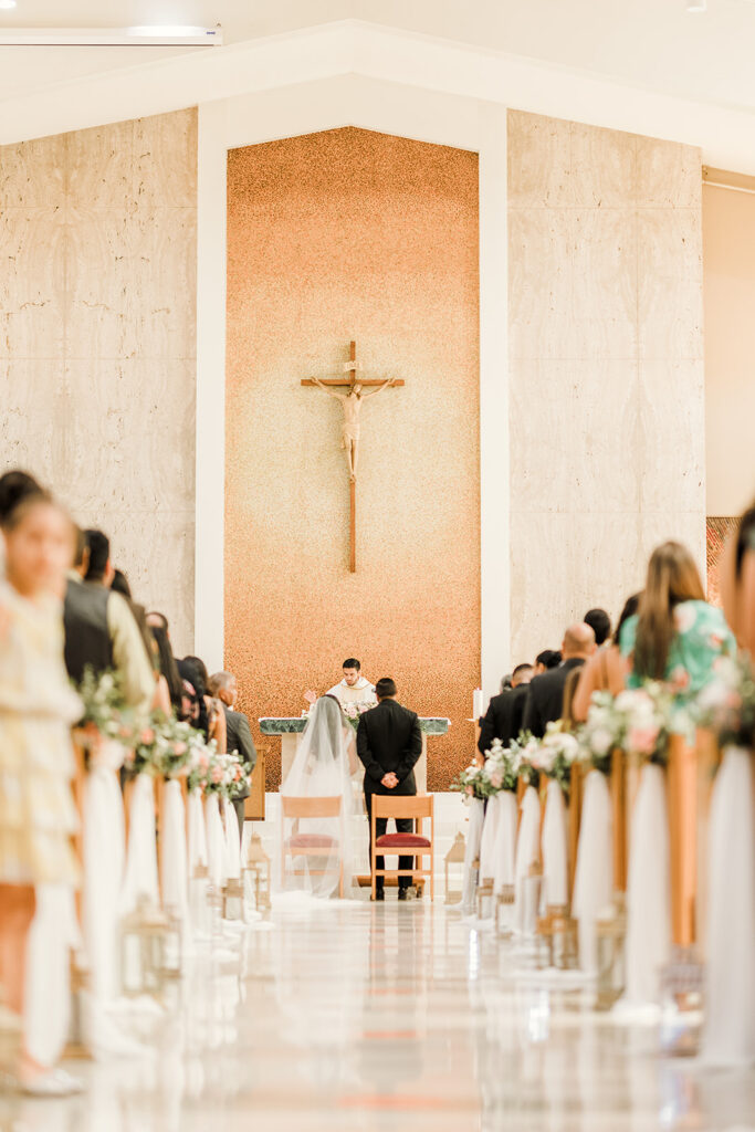 wedding and mass at Saint Joachim in Costa Mesa Ca