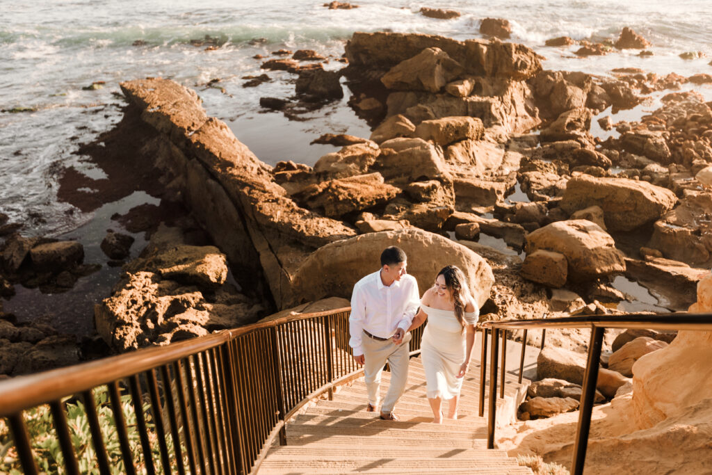 Treasure Island engagement session during sunset 