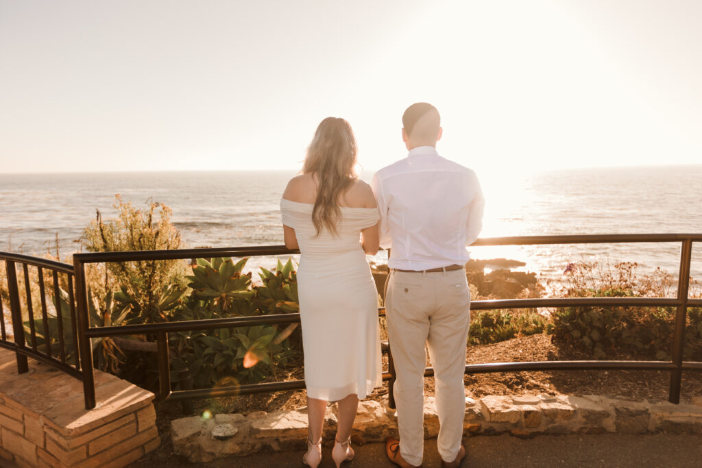 Treasure Island engagement session during sunset 