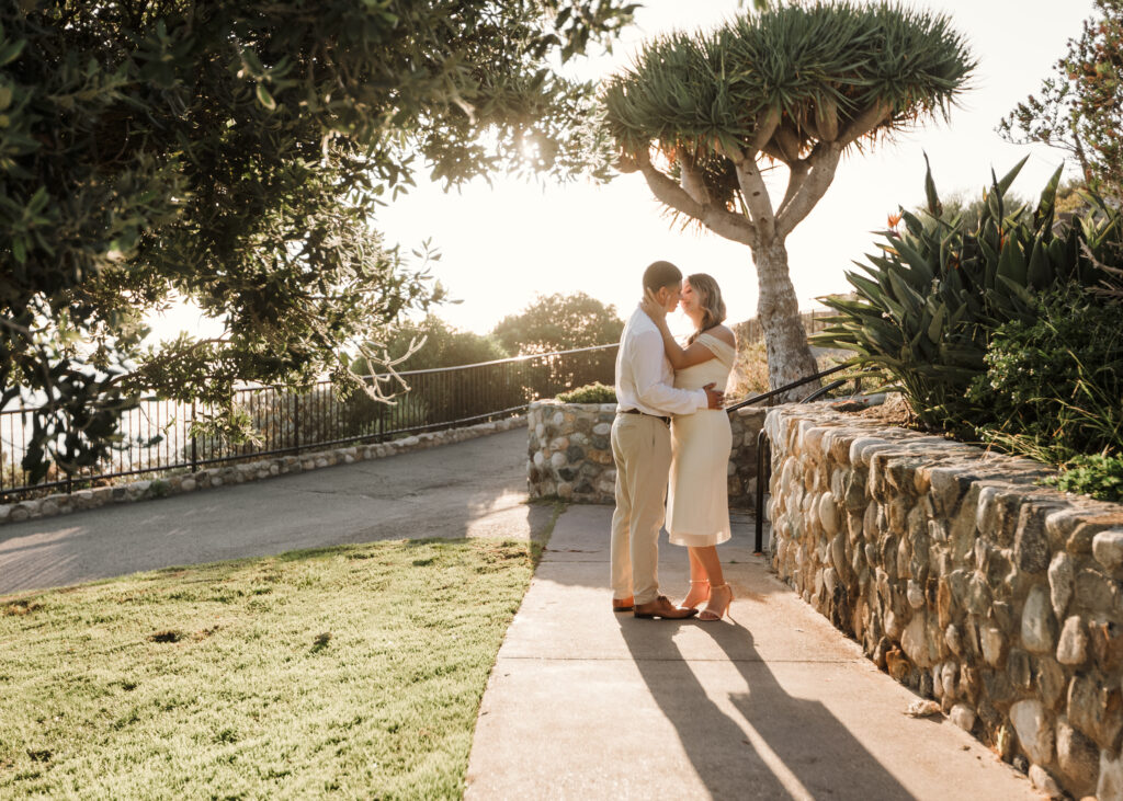 Treasure Island engagement session during sunset 