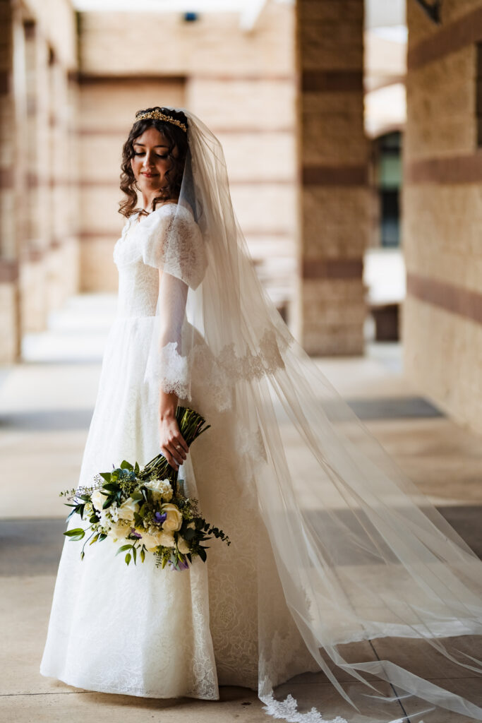 Bride wedding portrait  at St Martha's Catholic Parish in Murrieta Ca