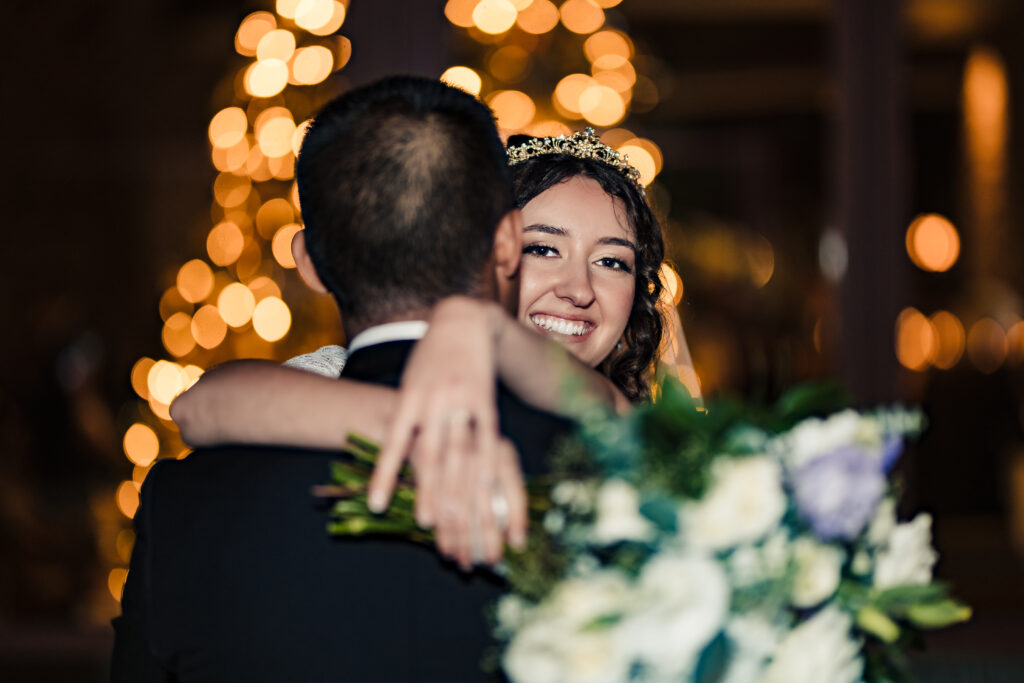 Husband and wife wedding portrait  at Journey's end at Pechanga Casino Resort
