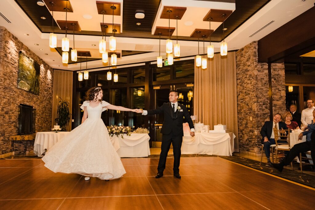 Husband and wife First dance  at Journey's end at Pechanga Casino Resort
